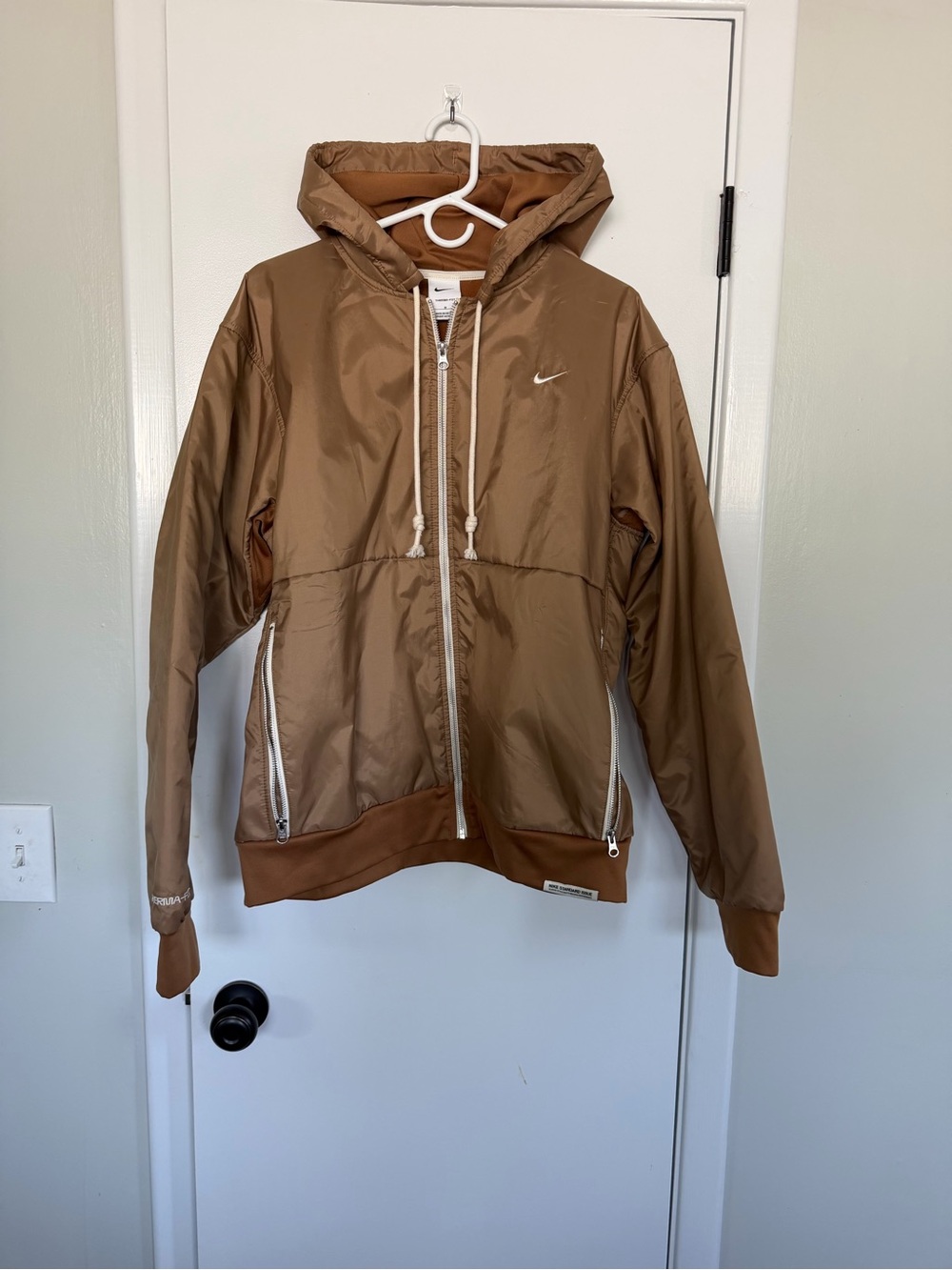 Nike Men's Hooded Windbreaker Jacket in Brown